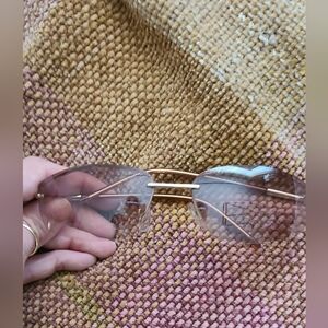 Chic Gold/Silver Tinted Rimless Sunglasses